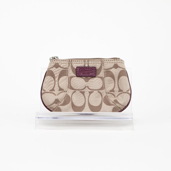 Coach Handbags - COACH Signature Mini Key Chain Key Ring Case Coin Purse